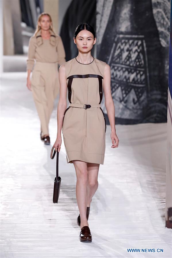 creations by hermes presented during fashion show in paris