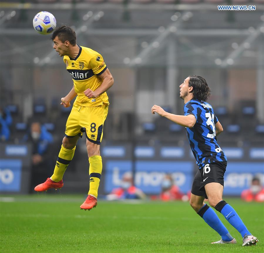 serie a football match: inter milan vs. parma