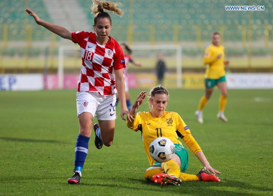 croatia competes with lithuania at uefa womens euro qualifier