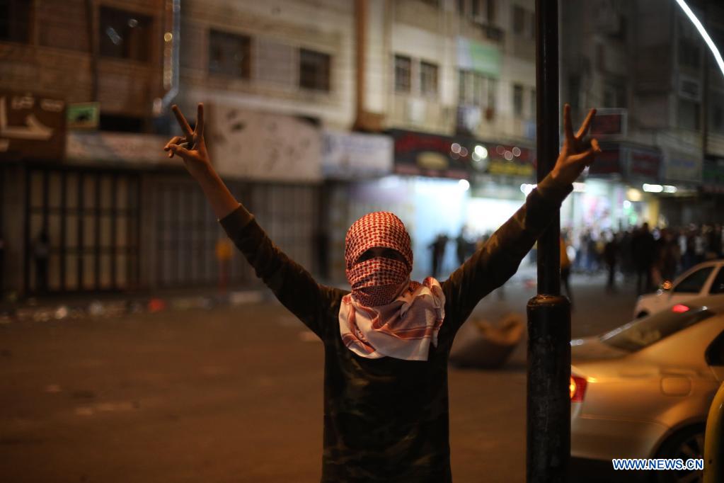 following an anti-israel protest in the west bank city of hebron
