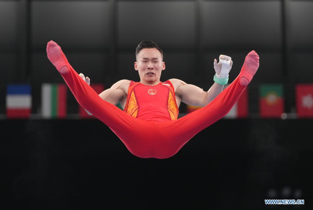 Chinese artistic gymnastics team attends training session ahead of ...