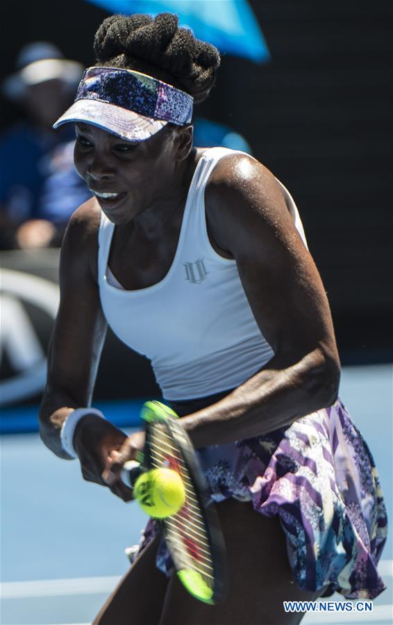 venus williams of the united states hits the ball during the