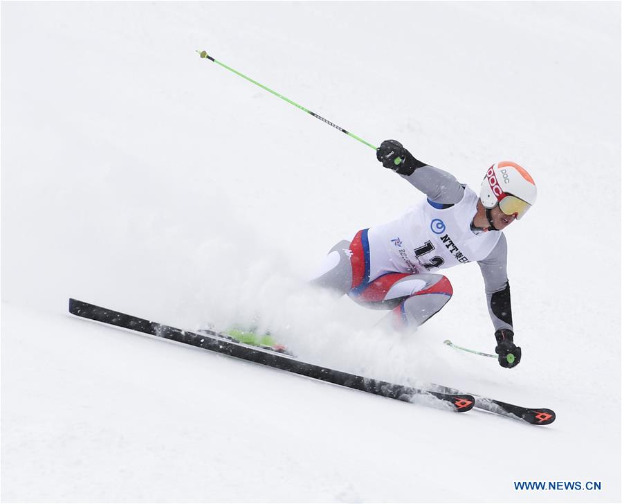 in pics: alpine skiing mens giant slalom at sapporo asian winte