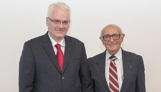 Croatian president meets president of Int'l Criminal Tribunal in Zagreb