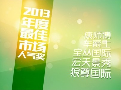 2013年度最佳市场人气奖