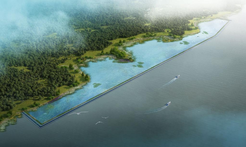 太湖生态治理试点利用淤泥建水下湿地-新华网