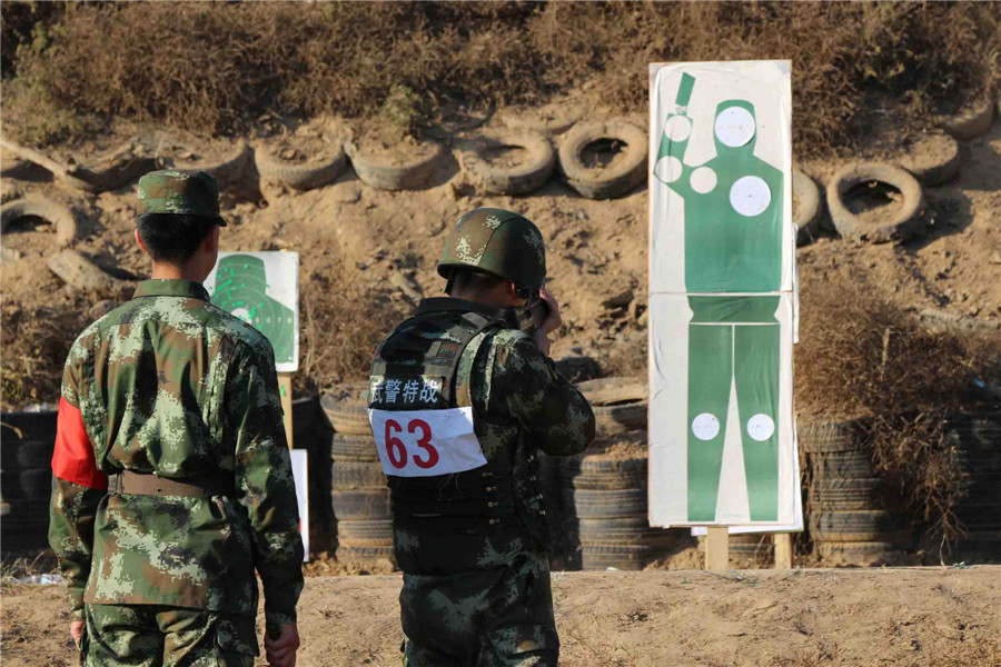 武警北京市总队十七支队组织机动执勤中队军事比武