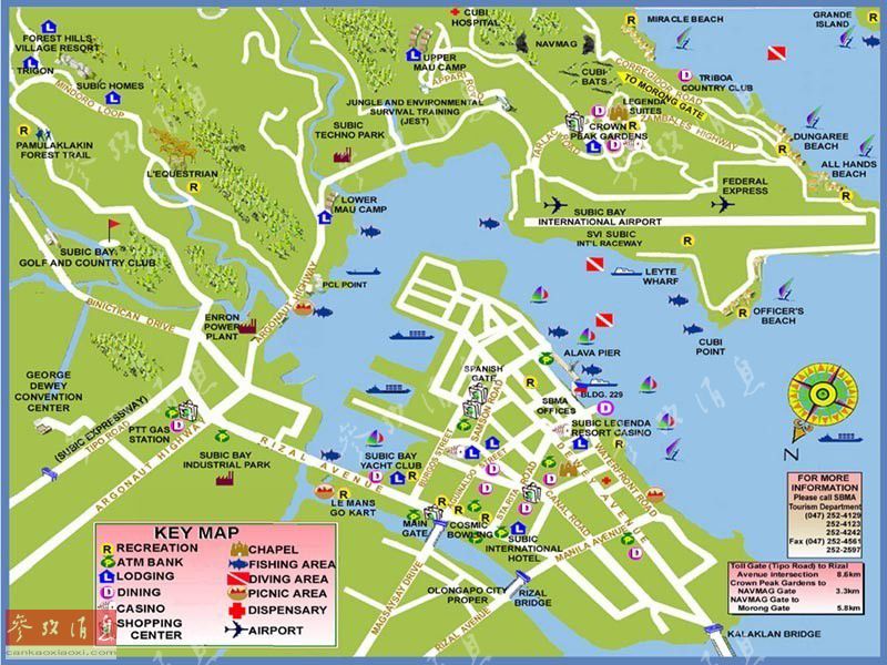 苏比克湾地图图片