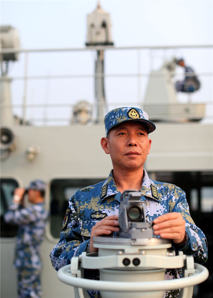 每次出海训练,潘志强都冲在一线.代宗锋 摄