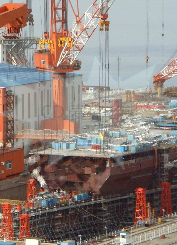 国产航母最新建造图片来袭