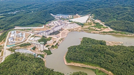 助力海南自贸港建设 天角潭水利枢纽工程现雏形