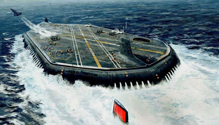 网友设计中国核动力潜航航母震撼亮相 搭载歼20[图]