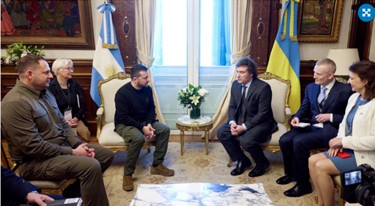 阿根廷总统米莱：阿根廷正在与乌克兰进行援助谈判，其中可能包括军事援助