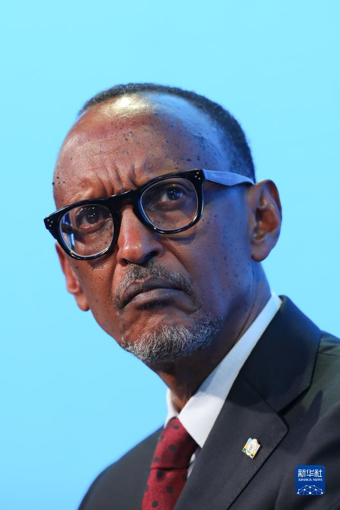 5月24日,在瑞士达沃斯,卢旺达总统保罗·卡加梅出席世界经济论坛2022