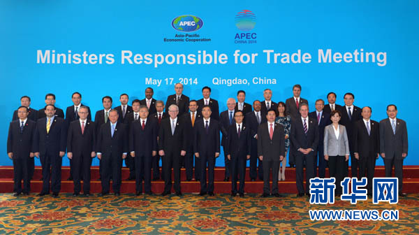 汪洋会见出席亚太经合组织贸易部长会议的代表