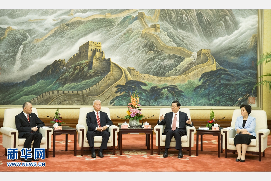 中共中央政治局常委,全国人大常委会委员长张德江在北京人民大会堂