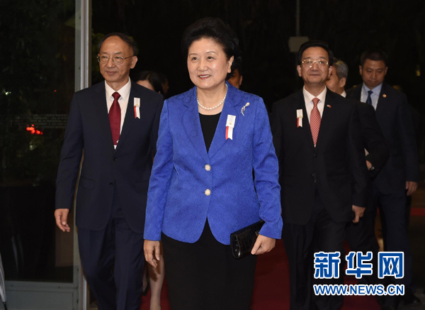 7月30日，北京申冬奥代表团团长、国务院副总理刘延东率团步入开幕式会场。当日，国际奥委会第128次全会在吉隆坡会展中心隆重开幕。马来西亚总理纳吉布发表致辞并宣布全会开幕。北京申冬奥代表团团长、国务院副总理刘延东率团出席开幕式。新华社记者公磊摄