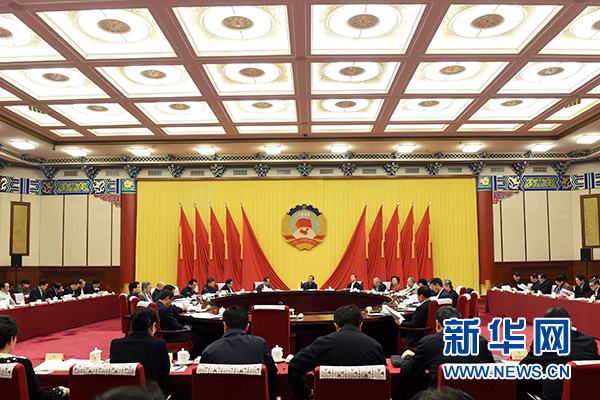 12月22日，全国政协主席俞正声在北京主持召开政协第十二届全国委员会第三十八次主席会议。 新华社记者 饶爱民 摄