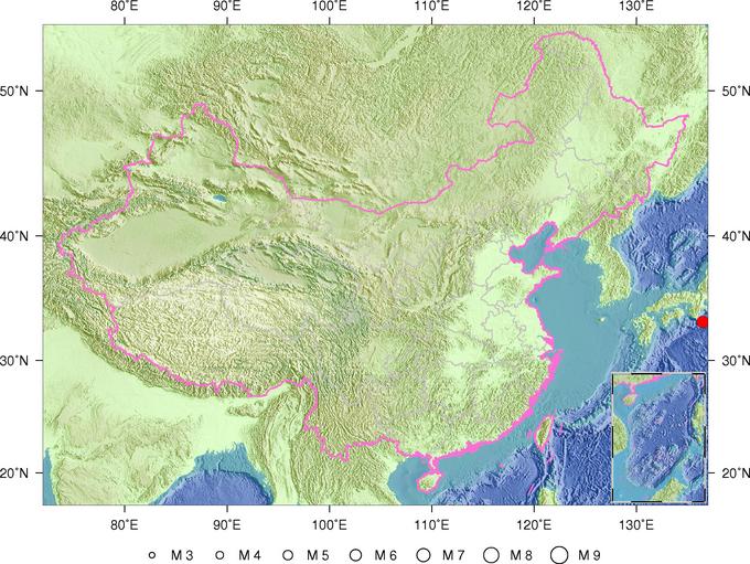 据中国地震台网测定,北京时间在日本本州西部南岸近海()发生6.