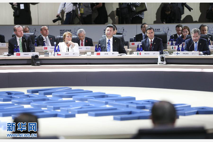 4月1日,第四届核安全峰会在美国首都华盛顿举行。国家主席习近平出席并发表题为《加强国际核安全体系,推进全球核安全治理》的重要讲话。新华社记者兰红光摄 4月1日,第四届核安全峰会在美国首都华盛顿举行。国家主席习近平出席并发表题为《加强国际核安全体系,推进全球核安全治理》的重要讲话。新华社记者兰红光摄