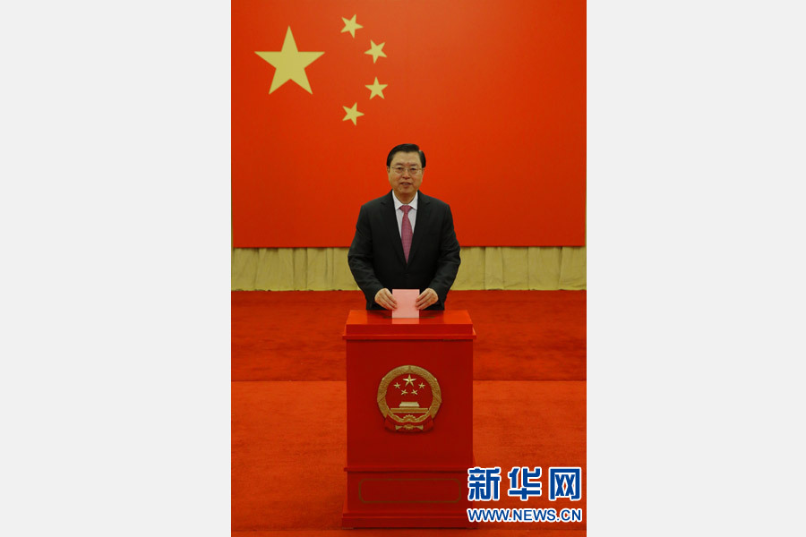 中央政治局常委,全国人大常委会委员长张德江在西城区中南海选区人民