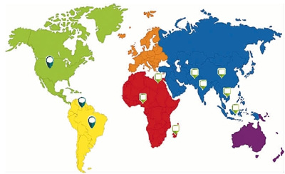 世界地图七大洲轮廓图片