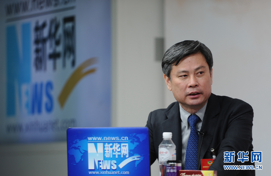 伍跃时在访谈现场