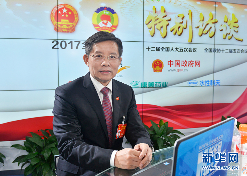 全国人大代表,益阳市委书记瞿海在十二届全国人大五次会议期间做客"