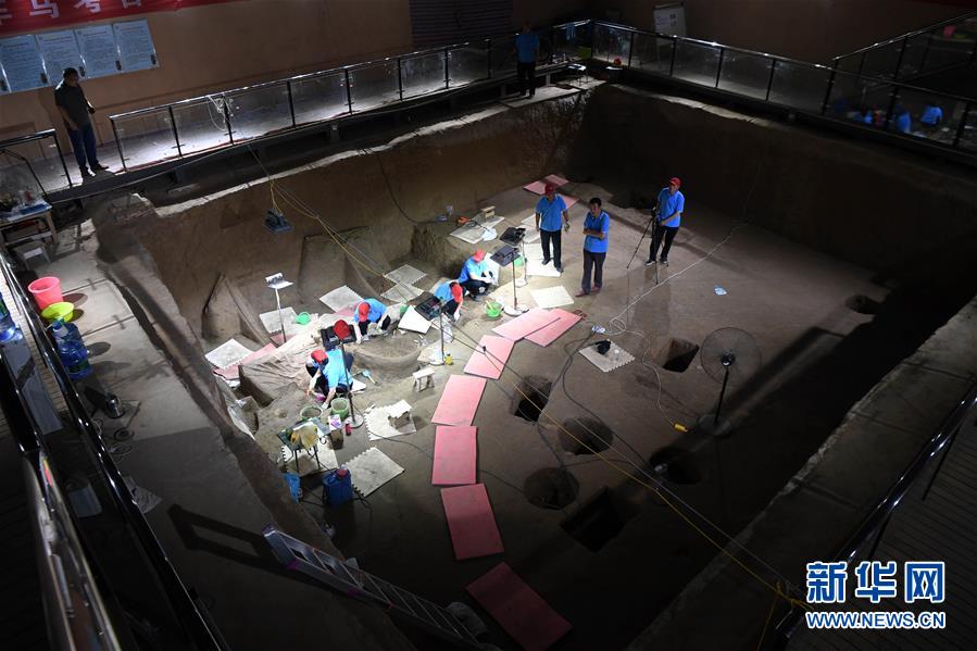 （文化）（1）河南新郑郑国车马坑三号坑考古加紧进行