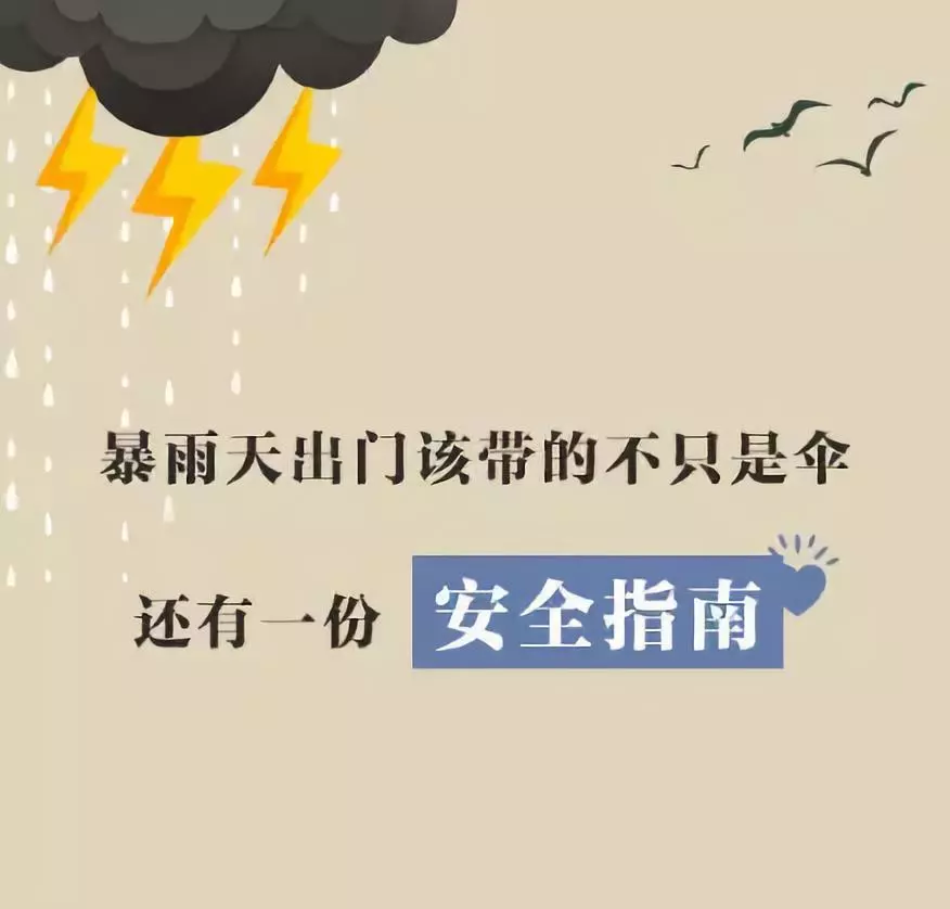 提醒暴雨天出门该带的不只是伞