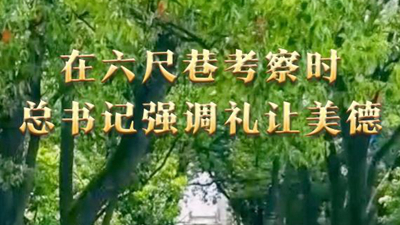 第1视点|在六尺巷考察时,总书记强调礼让美德