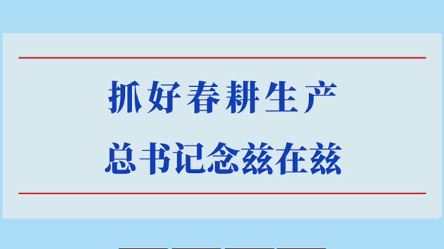  抓好春耕生产，总书记念兹在兹