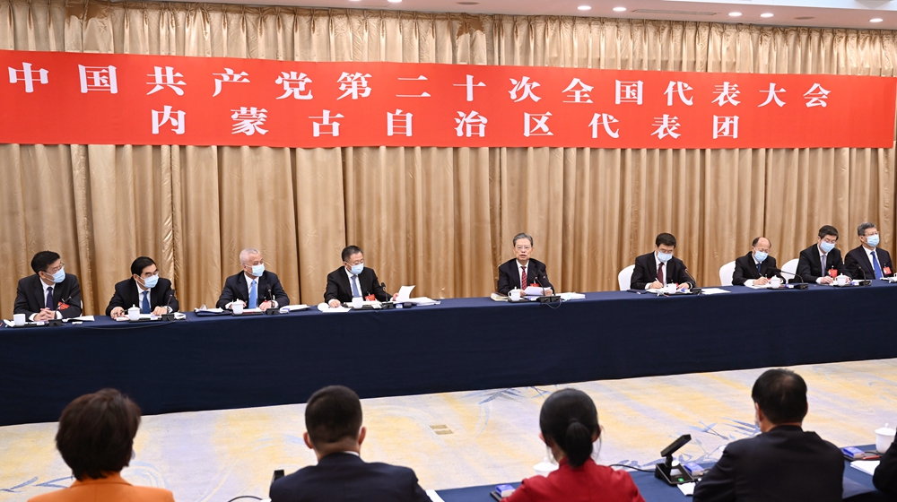 赵乐际参加党的二十大内蒙古代表团讨论