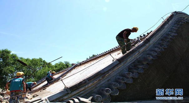 河北承德避暑山庄文物修缮工程进展顺利