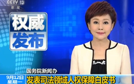 国务院新闻办发表司法领域人权保障白皮书