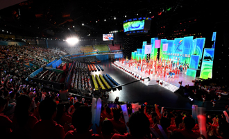 运动员代表入场