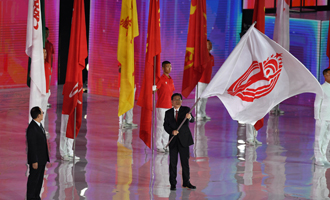 王东峰挥舞会旗