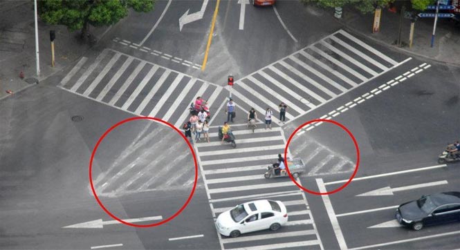 安徽芜湖&ldquo;最销魂&rdquo;斑马线部分被铲除