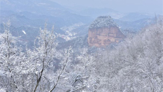 甘肃天水初春雪景分外妖娆