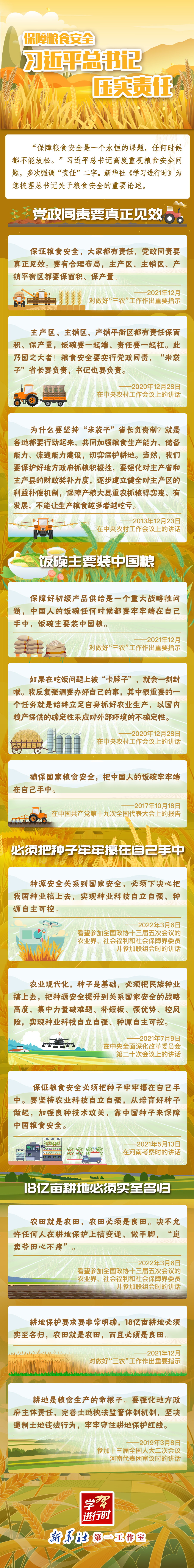 大国粮策保障粮食安全习近平总书记压实责任