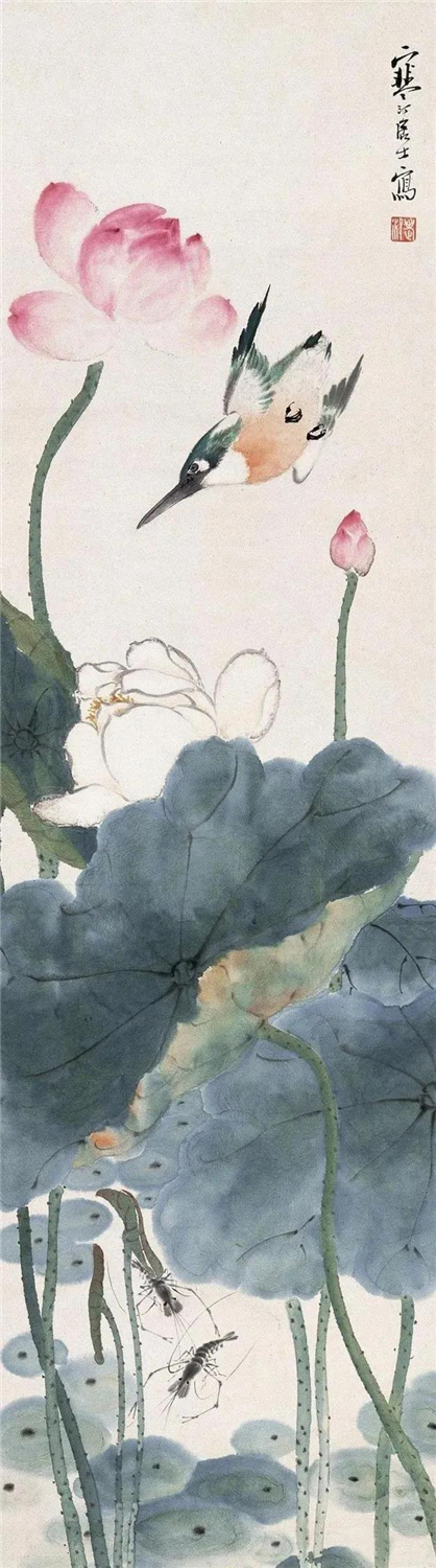 "荷风莲香 清凉一夏"之江寒汀的没骨荷花(上)