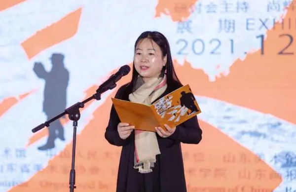 展览承办方,黄河项目独家支持,方圆美术馆馆长贾新伟致辞展览承办方