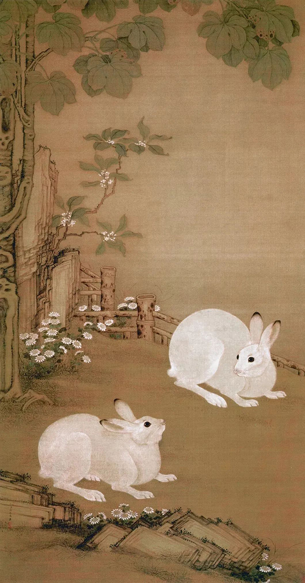 迎新春赏名画中的兔子