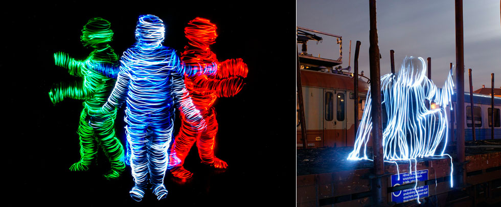 芬兰艺术家光线绘画创造奇迹(组图)