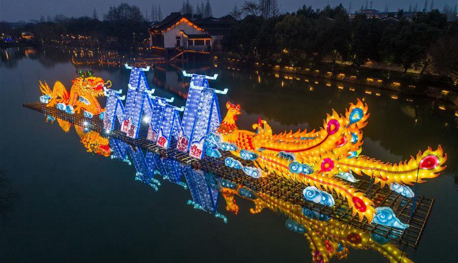 美丽中国丨传统&ldquo;水灯会&rdquo;点亮江南水乡古镇