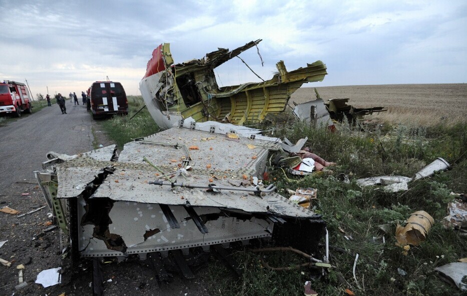 马航客机坠毁现场照片