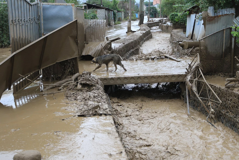 哈萨克斯坦首都郊区发生泥石流两村庄被淹组图