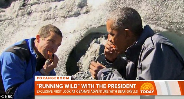 奥巴马参加荒野求生一幕