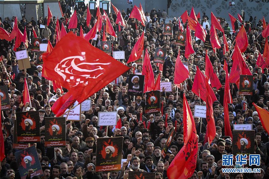 伊朗民众集会抗议沙特处决知名什叶派教士奈米尔