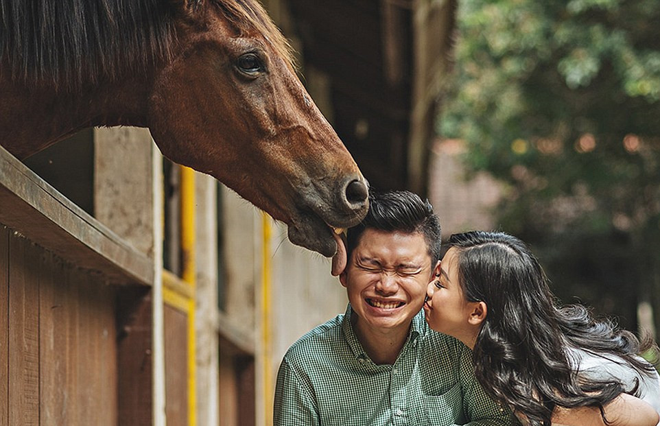 婚纱照拍成搞笑风你敢尝试吗高清